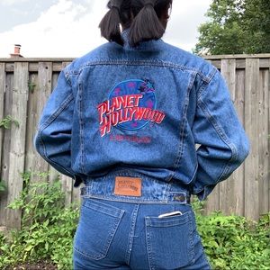 VINTAGE 90’S (1991) PLANET HOLLYWOOD JEAN JACKET